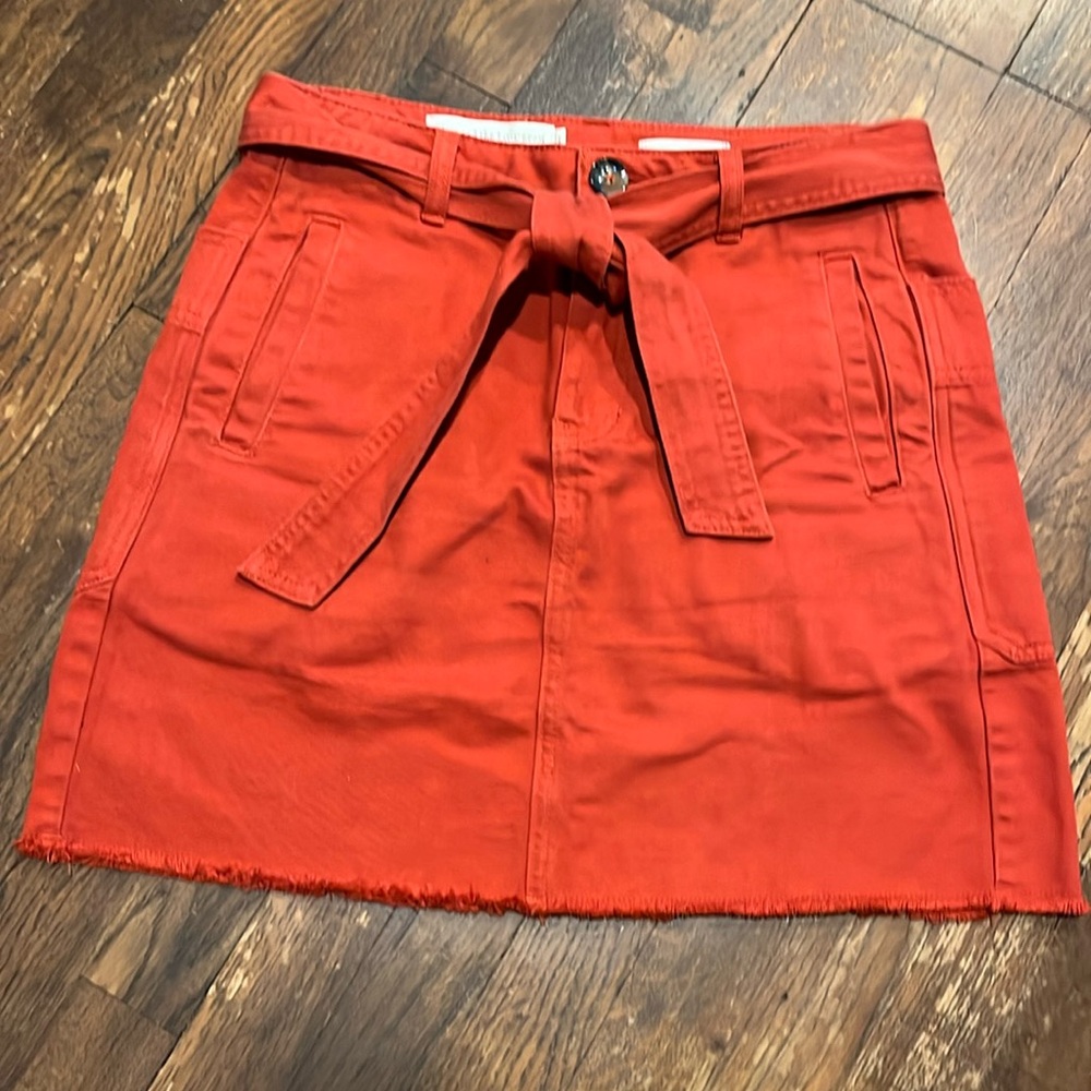 Rust high waisted skirt